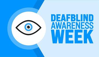 June is Deafblind Awareness Week background template. Holiday concept. use to background, banner, placard, card, and poster design template. vector