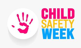 June is Child Safety Week background template. Holiday concept. use to background, banner, placard, card, and poster design template. vector