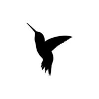 Flying Hummingbird Silhouette, can use Art Illustration, Website, Logo Gram, Pictogram or Graphic Design Element vector