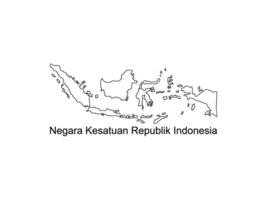 nkri o Indonesia mapa, lata utilizar para aplicación, Arte ilustración, sitio web, pictograma, infografía, póster, bandera, antecedentes o gráfico diseño elemento vector