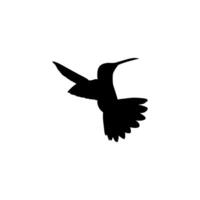 Flying Hummingbird Silhouette, can use Art Illustration, Website, Logo Gram, Pictogram or Graphic Design Element vector