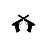 Silhouette Pistol or Handgun Gun Pistol for Art Illustration, Logo, Pictogram, Website or Graphic Design Element vector