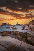 Ke Ga beach at Mui Ne, Phan Thiet, Binh Thuan, Vietnam. Ke Ga Cape or lighthouse is the most favourite destination for visitors to La Gi, Binh Thuan Province. photo