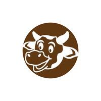 Cow head symbol logo icon,design illustration template vector
