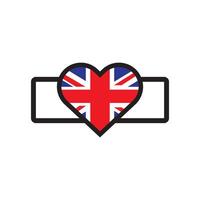 Inglaterra bandera icono ilustración diseño vector