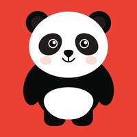 Cute panda bear avatar, cartoon, illustration, art vector