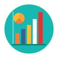 Statistic chart icon symbol illustration vector