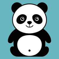 Cute panda bear avatar, cartoon, illustration, art vector