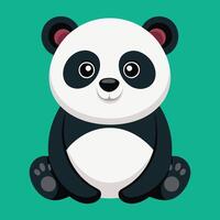 linda panda oso avatar, dibujos animados, ilustración, Arte vector