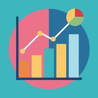 Statistic chart icon symbol illustration vector