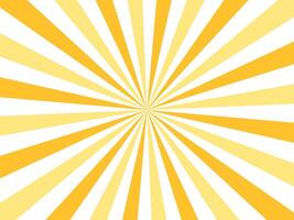 Background banner with sun rays, template, sunbeam, white and yellow tones vector