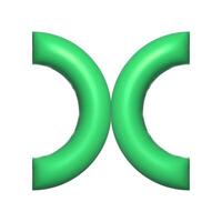 3D element with the plasticine effect. Bubble shape, Y2K style. Colorful geometric form for design. vector