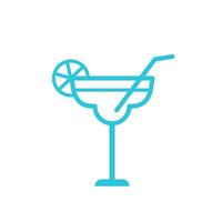 Margarita cocktail icon. Isolated on white background. From blue icon set. vector