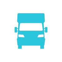 Campervan icon front view. Isolated on white background. From blue icon set. vector