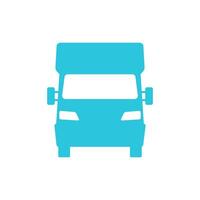 Campervan icon front view. Isolated on white background. From blue icon set. vector