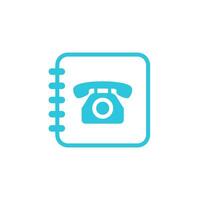 Phone book icon. Isolated on white background. From blue icon set. vector