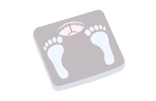 Floor scales for the bathroom. The concept of weight loss, healthy lifestyle. illustration. vector