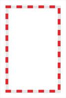 Simple frame composed of red and white toy blocks. Red and white brick banner. Abstract background vector