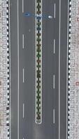 Aerial view of highway the road in the morning, Gorontalo, Indonesia photo