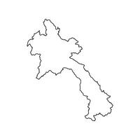 Laos map icon vector