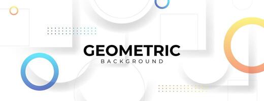 white abstract background with geometric element composition for banner, poster, presentation, card, cover, brochure, etc. vector
