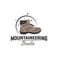 montaña zapato ilustración logo vector