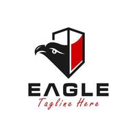 Eagle shield illustration logo vector