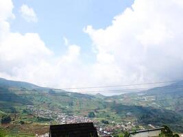 view of Mount Dieng from the top photo