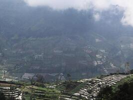 view of Mount Dieng from the top photo