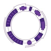 Modern Circle Tech Frame vector