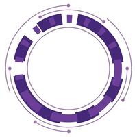 Modern Circle Tech Frame vector