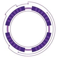 Modern Circle Tech Frame vector