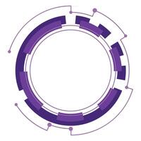 Modern Circle Tech Frame vector