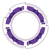 Modern Circle Tech Frame vector