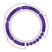 Modern Circle Tech Frame vector