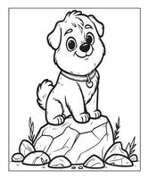 Dog Coloring page For Kids vector