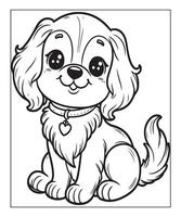 Dog Coloring page For Kids vector