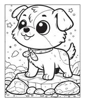 Dog Coloring page For Kids vector