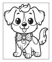 Dog Coloring page For Kids vector