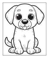 Dog Coloring page For Kids vector