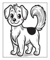 Dog Coloring page For Kids vector