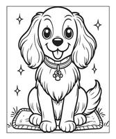 Dog Coloring page For Kids vector