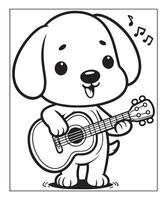 Dog Coloring page For Kids vector