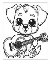 Dog Coloring page For Kids vector