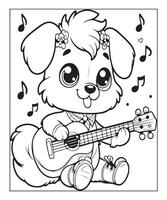 Dog Coloring page For Kids vector