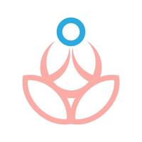 Best Yoga icon Logo design vector