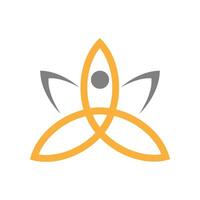 mejor yoga icono logo diseño vector