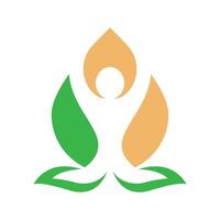 Best Yoga icon Logo design vector
