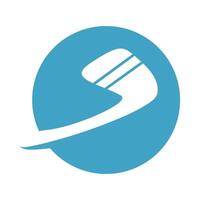 bumerang icono logo diseño vector