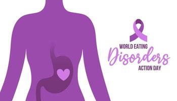 World Eating Disorders Action Day. Public awareness of eating disorders banner, poster, background vector